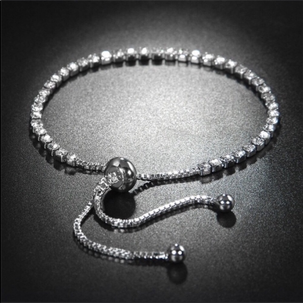 LAST ONE‼️ 925 Sterling Silver CZ Diamond Bracelet - Picture 2 of 5